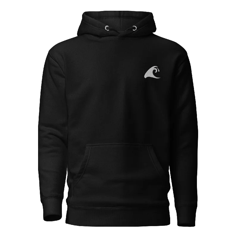 Extremely Stoked Epic Wave Logo on Black Unisex Hoodie