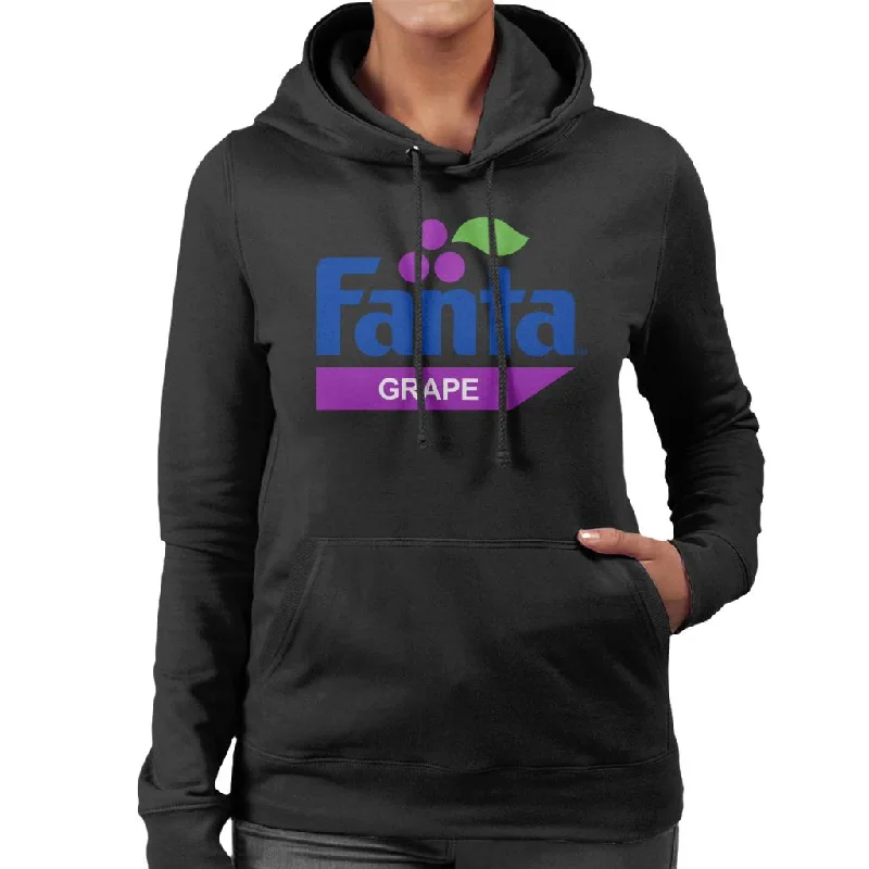 Fanta Grape Retro 1980s Logo Women's Hooded Sweatshirt