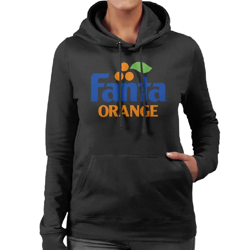 Fanta Orange 1980s Retro Logo Women's Hooded Sweatshirt