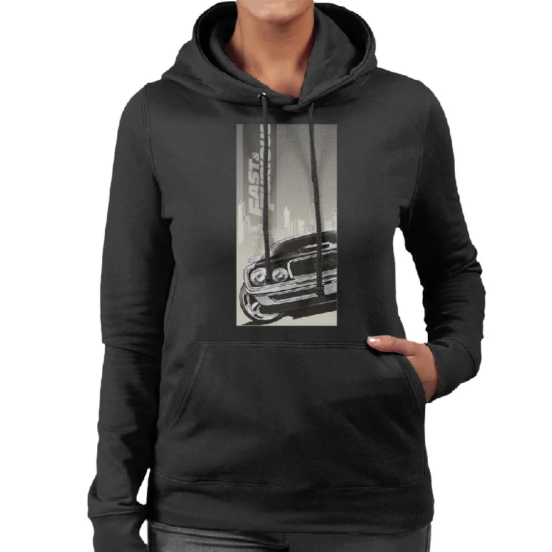 The Fast and The Furious Dodge Charger City Backdrop Women's Hooded Sweatshirt