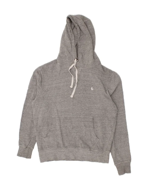 JACK WILLS Mens Hoodie Jumper Medium Grey Cotton