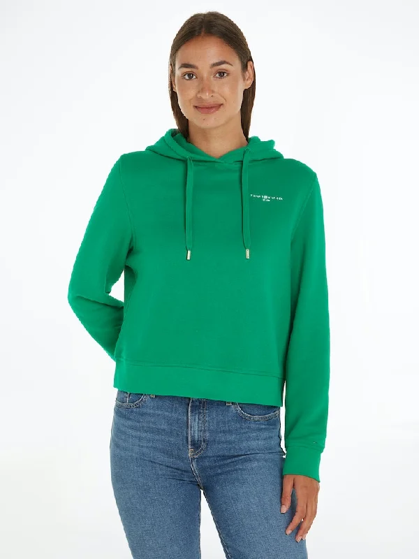 1985 Collection Signature Logo Hoodie Hoodie with Puffed Sleeves Voluminous Trendy