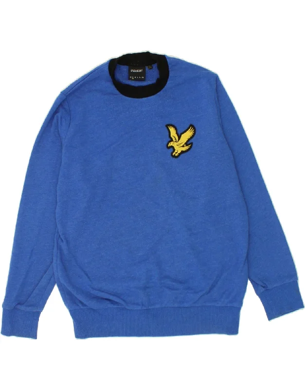 LYLE & SCOTT Mens Sweatshirt Jumper Small Blue Cotton