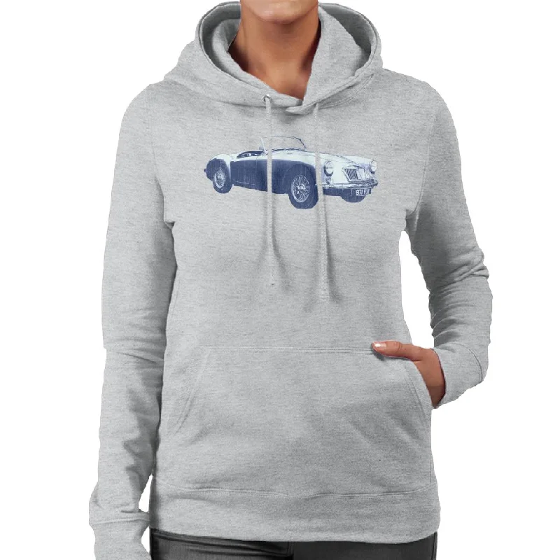 MG MGA 1962 British Motor Heritage Women's Hooded Sweatshirt