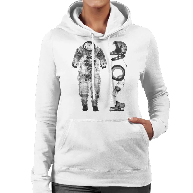 NASA Apollo 14 A7 L Pressure Suit Negative X Ray Women's Hooded Sweatshirt