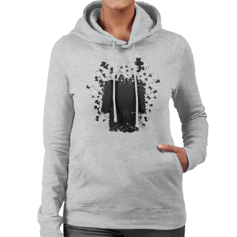 Peanuts Snoopy Woodstock Kennel Women's Hooded Sweatshirt Hoodie with Neon Bright Vibrant Peanuts Snoopy Woodstock Kennel Women's Hooded Sweatshirt Hoodie with Neon Bright Vibrant