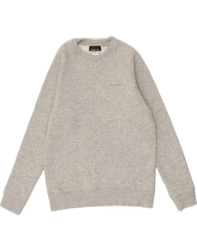 REEBOK Girls Sweatshirt Jumper 11-12 Years Grey Cotton Hoodie with Drop Shoulder Relaxed Streetwear REEBOK Girls Sweatshirt Jumper 11-12 Years Grey Cotton Hoodie with Drop Shoulder Relaxed Streetwear