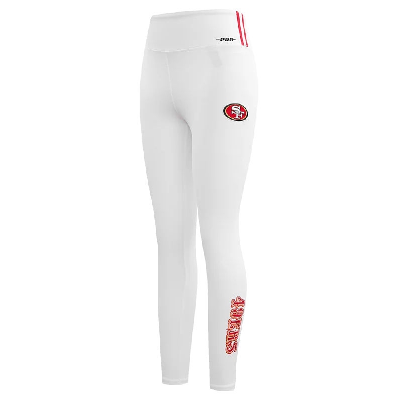 NFL SAN FRANCISCO 49ERS CLASSIC WOMEN'S JERSEY LEGGING (WHITE) Cozy Fashion Leggings NFL SAN FRANCISCO 49ERS CLASSIC WOMEN'S JERSEY LEGGING (WHITE) Cozy Fashion Leggings