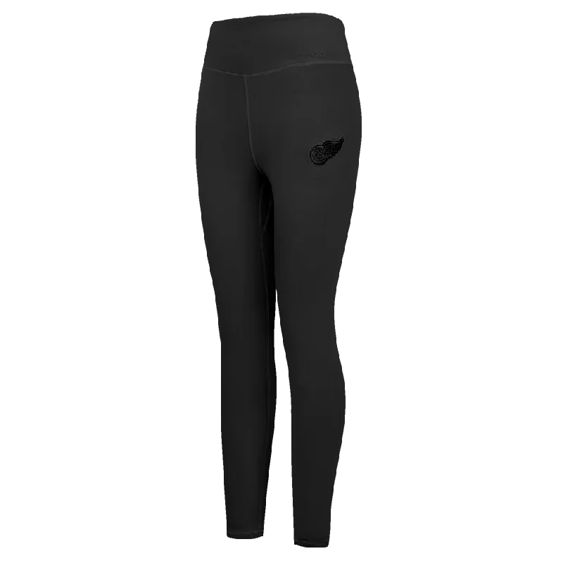 NHL DETROIT RED WINGS NEUTRAL WOMEN'S JERSEY LEGGING (BLACK) Fashionable Minimal Active Leggings NHL DETROIT RED WINGS NEUTRAL WOMEN'S JERSEY LEGGING (BLACK) Fashionable Minimal Active Leggings