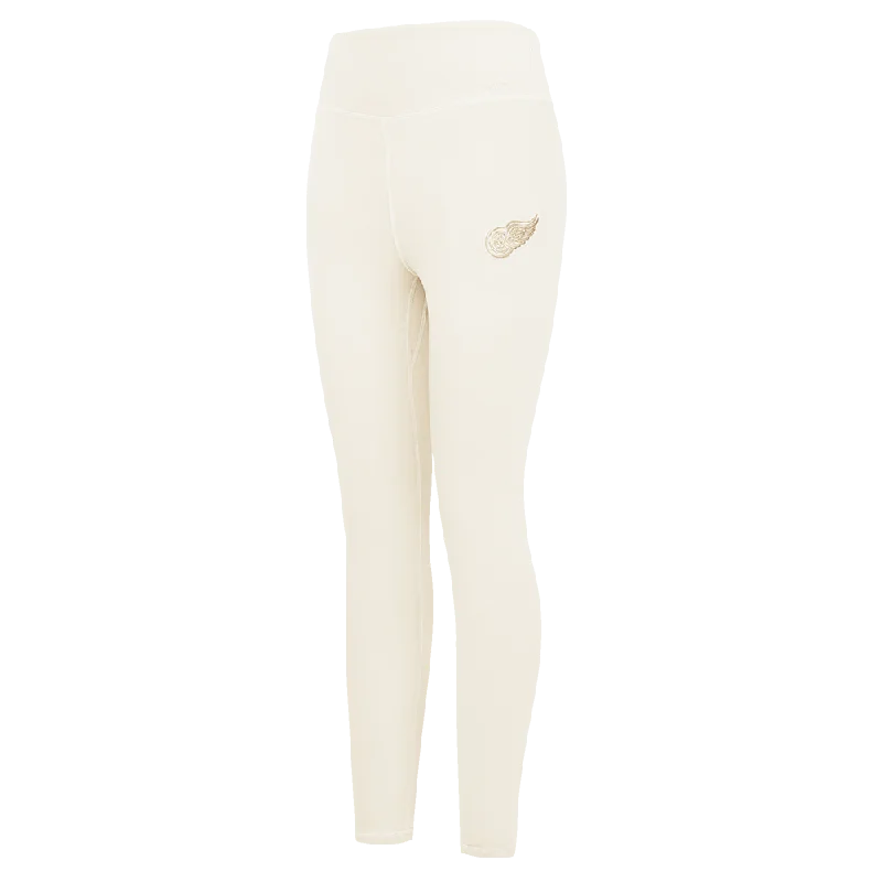 NHL DETROIT RED WINGS NEUTRAL WOMEN'S JERSEY LEGGING (EGGSHELL) Stylish Ultra Stretch Leggings NHL DETROIT RED WINGS NEUTRAL WOMEN'S JERSEY LEGGING (EGGSHELL) Stylish Ultra Stretch Leggings