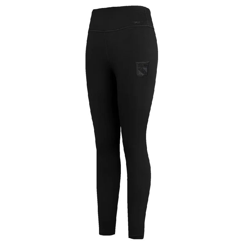 NHL NEW YORK RANGERS NEUTRAL WOMEN'S JERSEY LEGGING (BLACK) Trendy High-Compression Leggings NHL NEW YORK RANGERS NEUTRAL WOMEN'S JERSEY LEGGING (BLACK) Trendy High-Compression Leggings