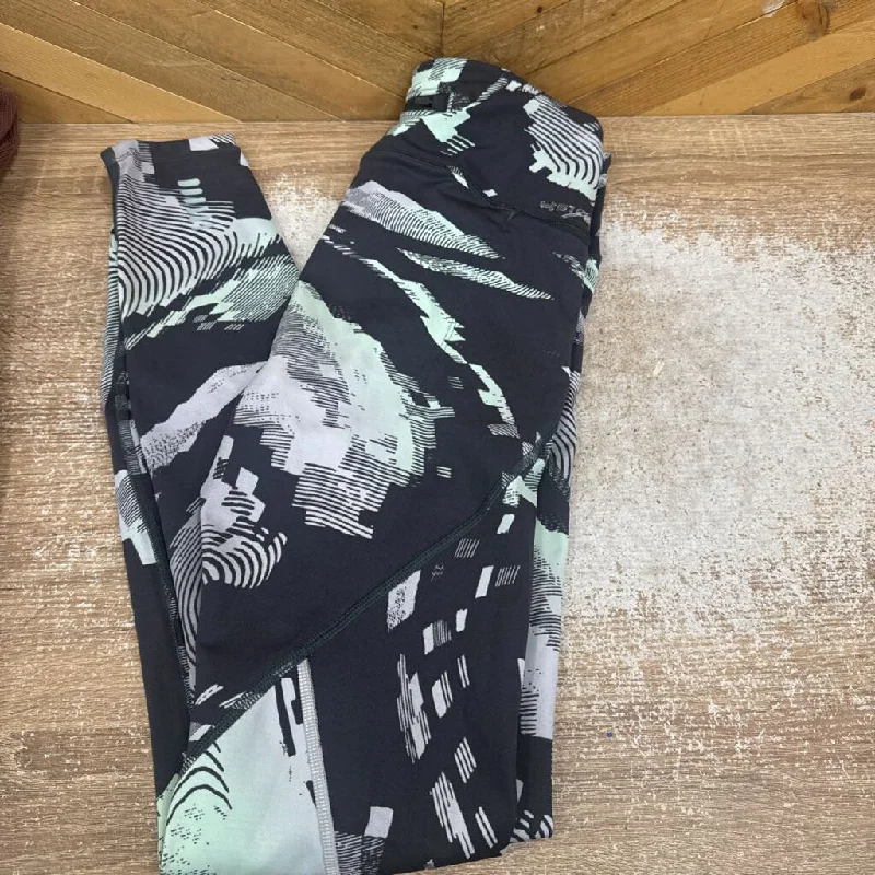 Under Armour - Women's Patterned ColdGear Leggings - MSRP $65: Grey/White/Mint Green-women-SM