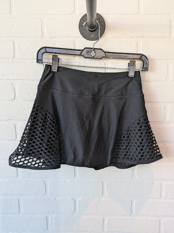 Athletic Skirt By 90 Degrees By Reflex In Black, Size: 0 leather skirt sleek