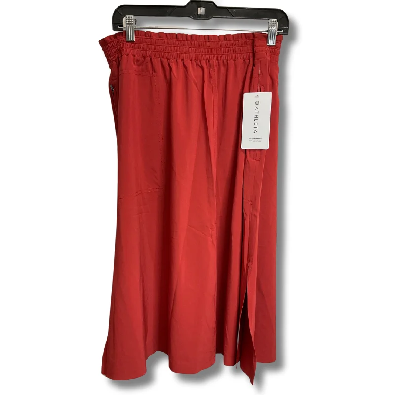 Athletic Skirt By Athleta In Red, Size: 1x silk skirt sleek