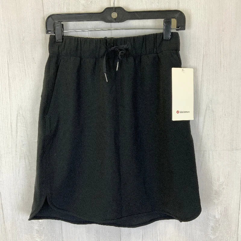 Athletic Skirt By Lululemon In Black, Size: 6 velvet skirt luxury