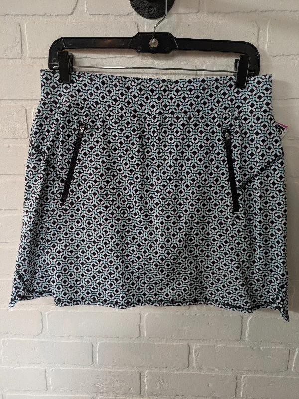 Athletic Skirt By Talbots In Black & Blue, Size: 8petite tiered skirt playful