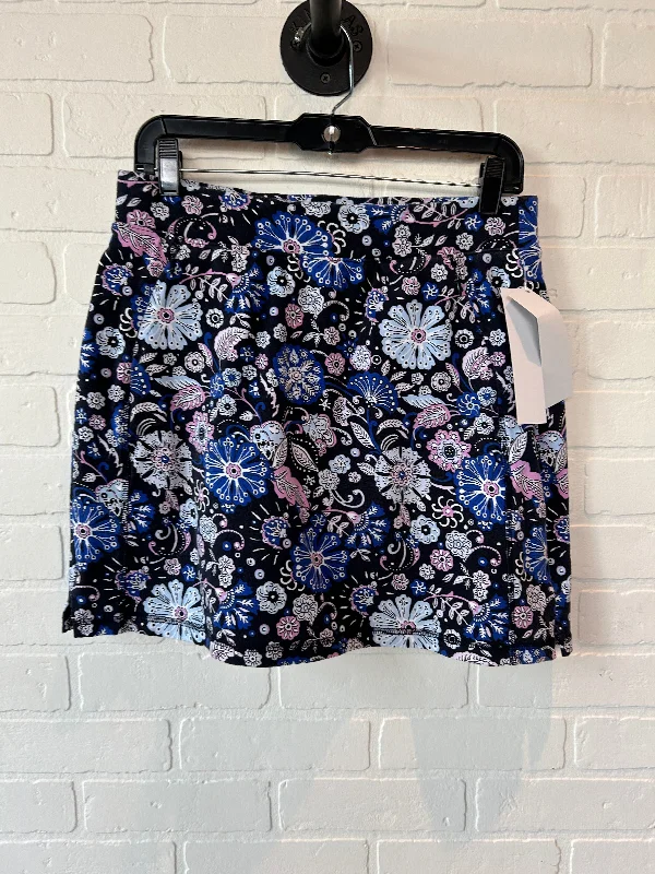 Athletic Skirt By Talbots In Black & Blue, Size: 8petite cotton skirt soft