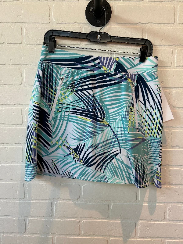 Athletic Skirt By Talbots In Blue & Green, Size: 8petite maxi skirt elegant