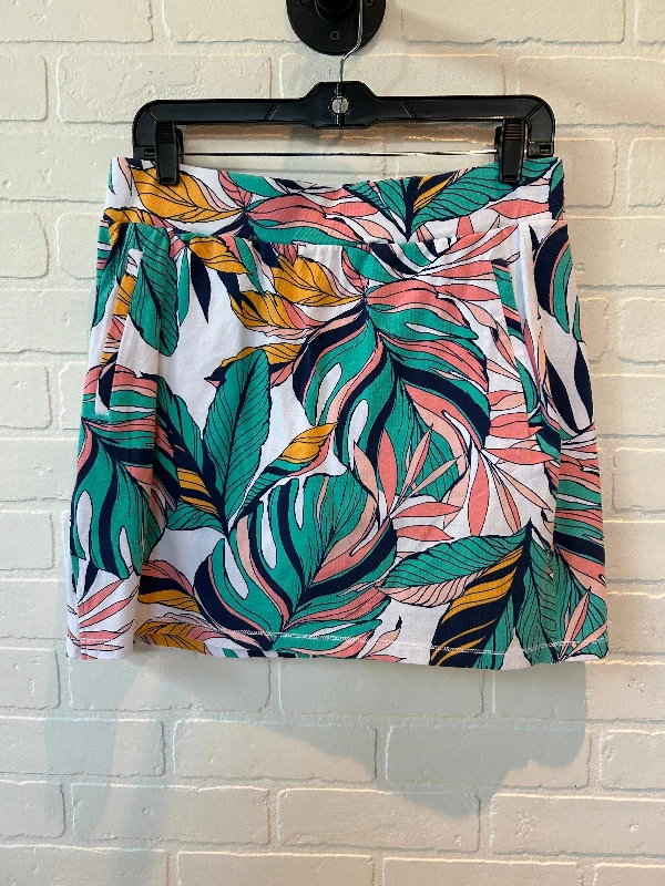 Athletic Skirt By Talbots In Blue & Yellow, Size: 8petite pencil skirt chic