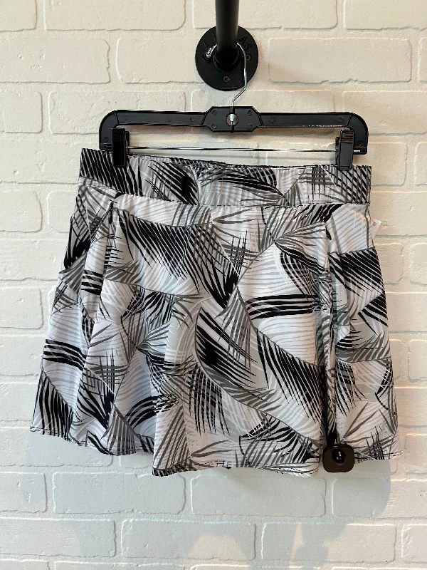 Athletic Skirt By Talbots In Grey & White, Size: 8petite high waist skirt