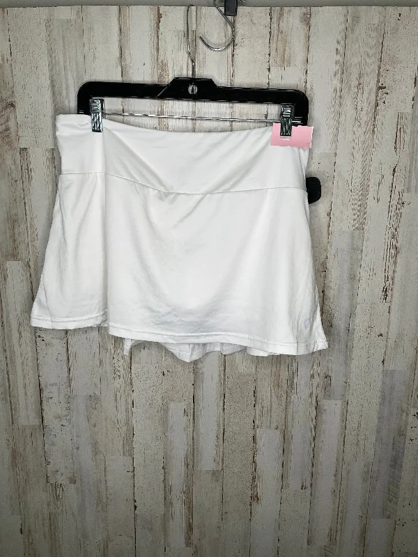 Athletic Skirt By Zyia In White, Size: Xl lace skirt delicate
