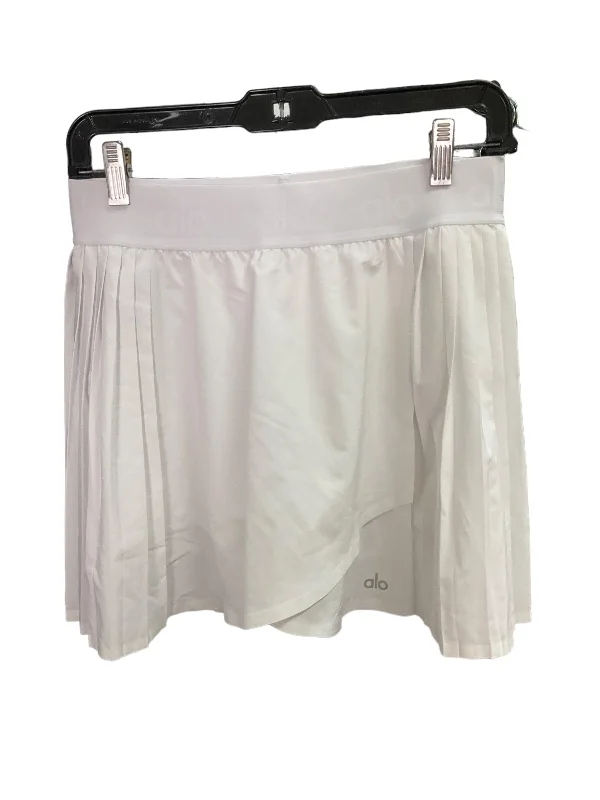 Athletic Skirt Skort By Alo In White, Size: 4 midi skirt versatile