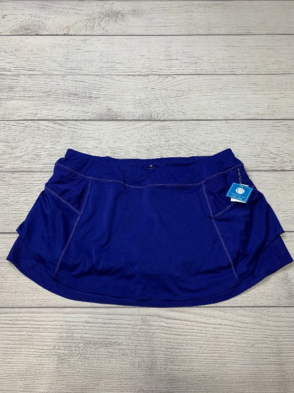 Blue Athletic Skirt Skort Athleta, Size Xl chiffon skirt airy