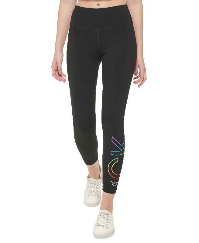 Calvin Klein Performance Womens Pride Ombre Logo 7/8 Leggings