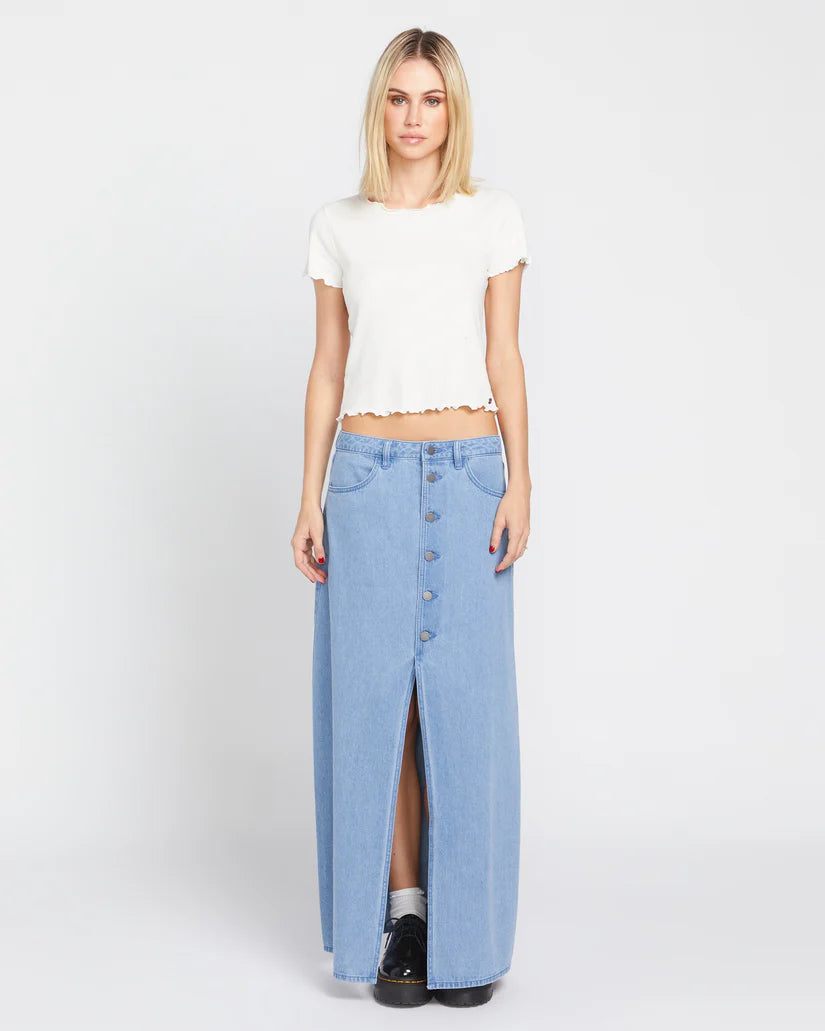Volcom CHILL TRAP SKIRT linen skirt light