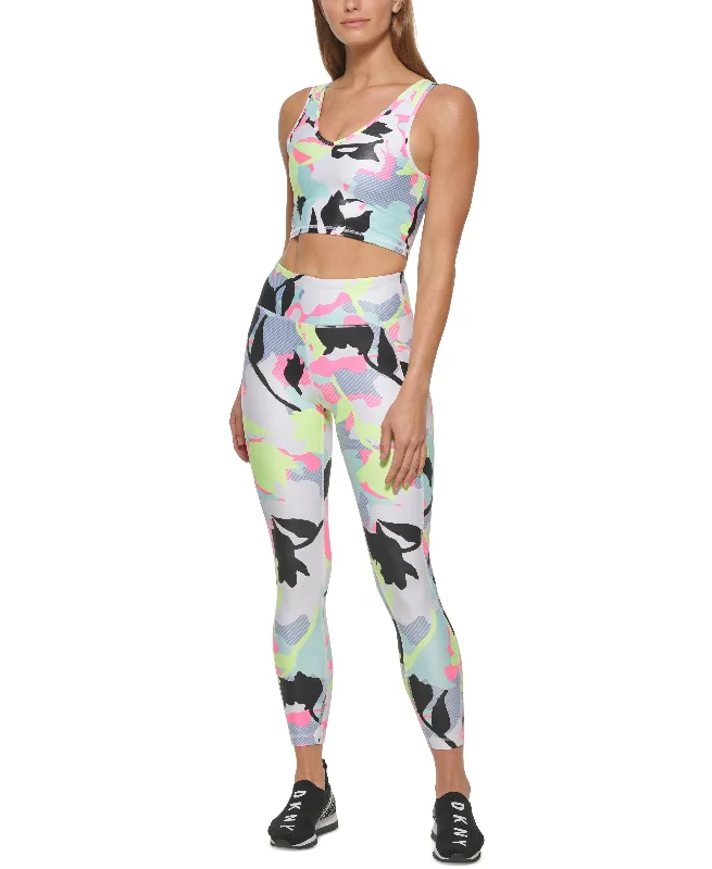 DKNY Sport Camo Floral Print 7/8 Leggings