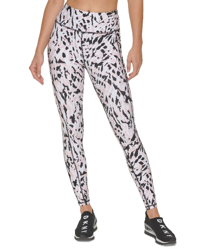 DKNY Sport Womens Etched Zebra Print 7/8 Leggings