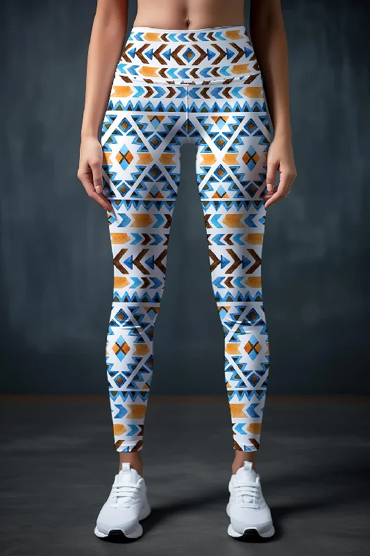 Ethno Chic Lucy Printed Performance Yoga Leggings - Women