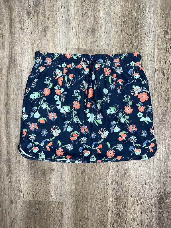 Floral Print Athletic Skirt St Johns Bay, Size M chiffon skirt floaty