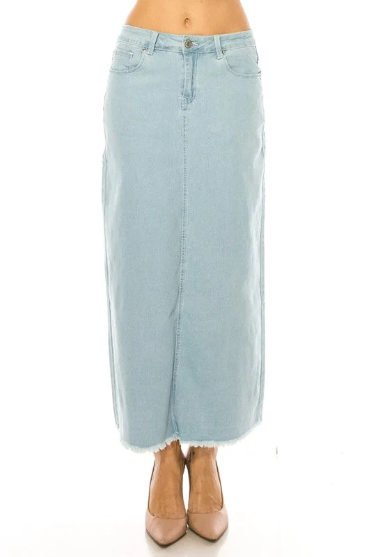 Kate Light Maxi Denim Skirt