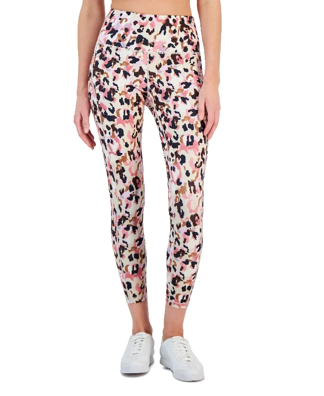 Petite Animal-Print Side-Pocket 7/8 Leggings