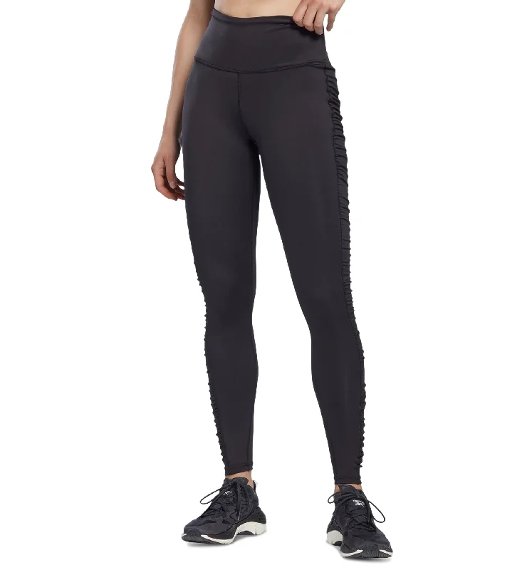 Reebok Womens Ruched High Rise Leggings