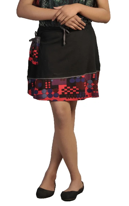 TATTOPANI-knee-length-skirt-with-an-elasticated-waistband-colorful-bubbleprint