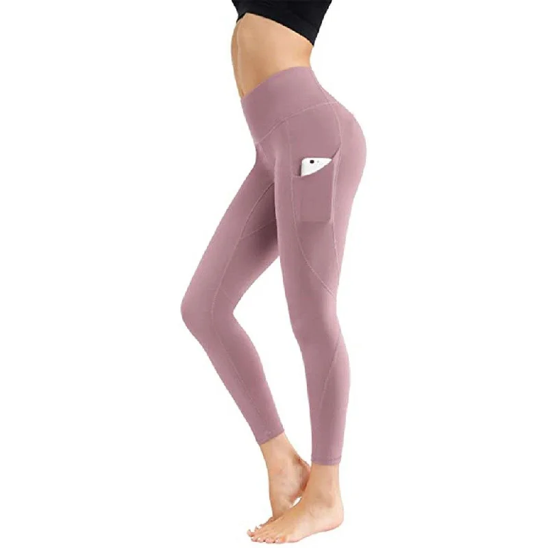 Women Solid Leggings Push Up High Waist