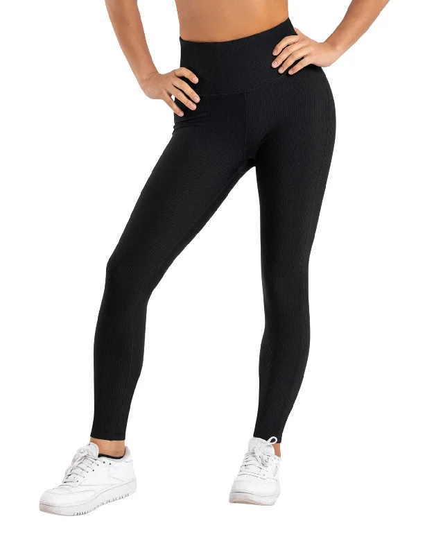 Ribbed Texture High Waisted Yoga Leggings