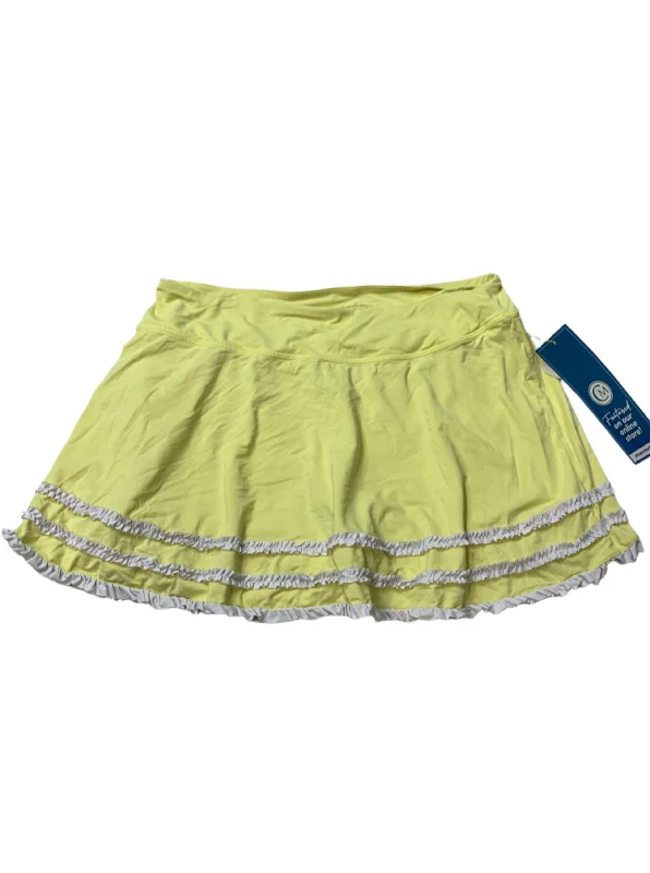 Yellow Athletic Skirt Skort Lilly Pulitzer, Size L chiffon skirt flowing