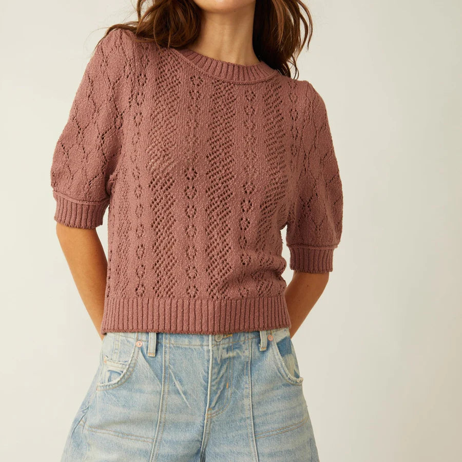 Free People Eloise Sweater - Antique Oak Combo