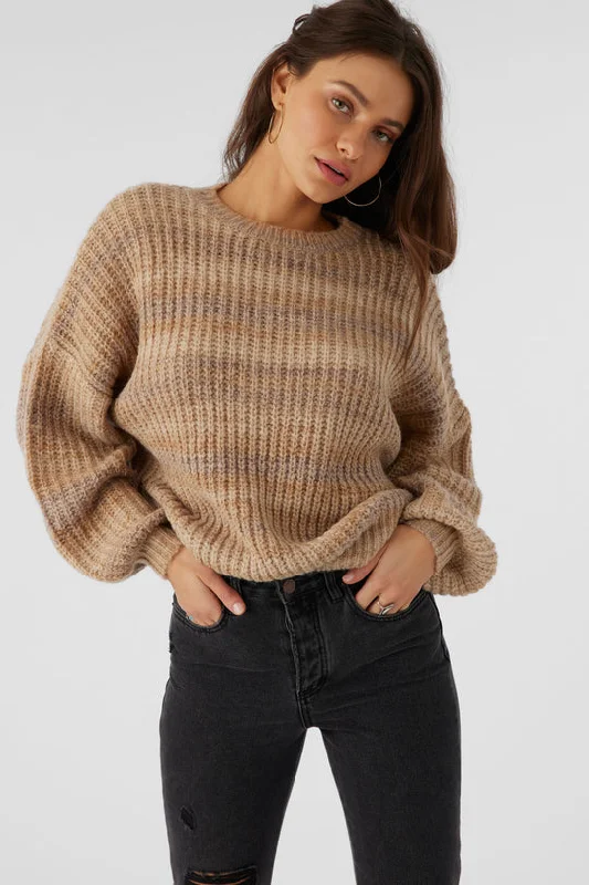 ONeill BAYOU OMBRE SLOUCHY SWEATER - TOBACC BRW