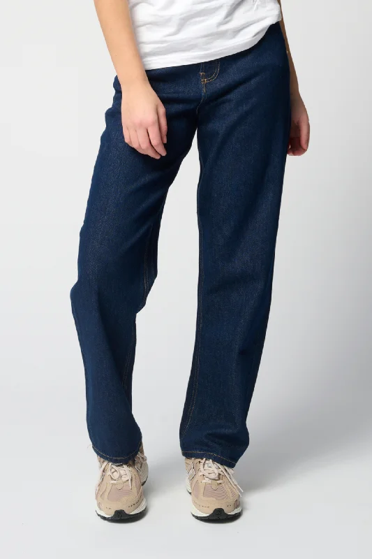 De Originale Performance Loose Jeans - Dark Blue Denim Comfortable Drawstring Waist Jeans De Originale Performance Loose Jeans - Dark Blue Denim Comfortable Drawstring Waist Jeans