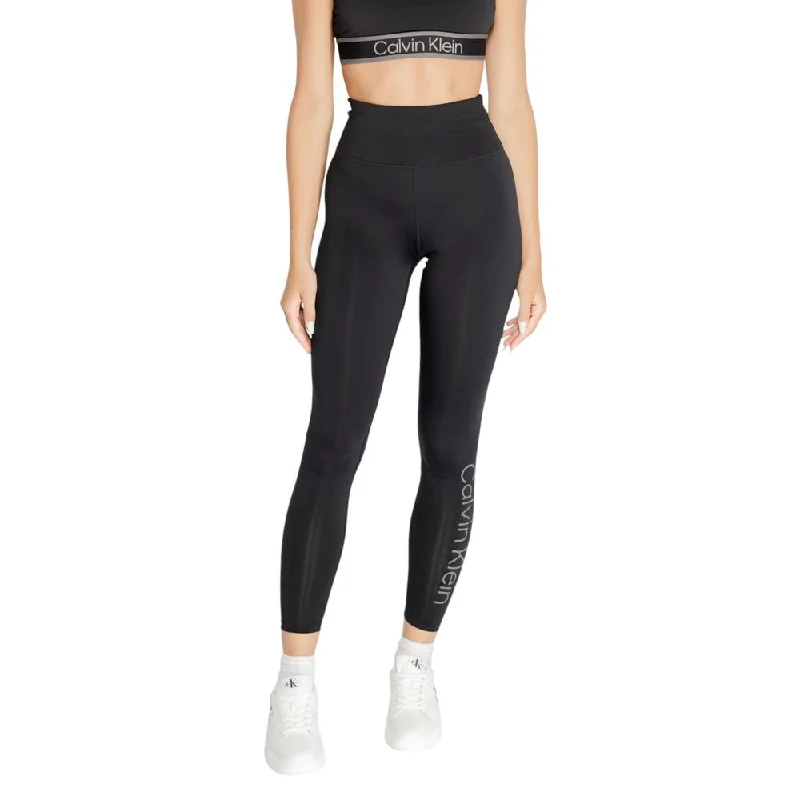 Black Polyester Jeans & Pant