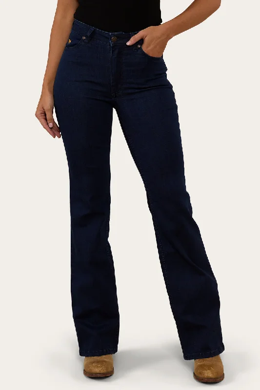 Indi Womens High-Rise Bootleg Jeans - Indigo Blue