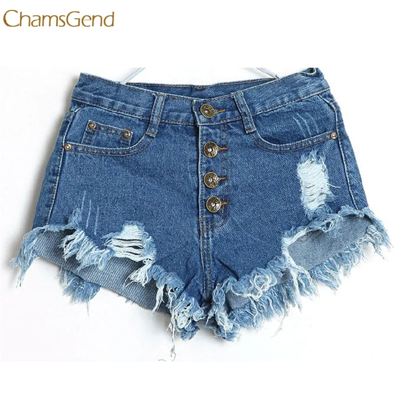 Shocking Show PC Women Vintage High Waist Jeans Hole Short Jeans Denim Shorts