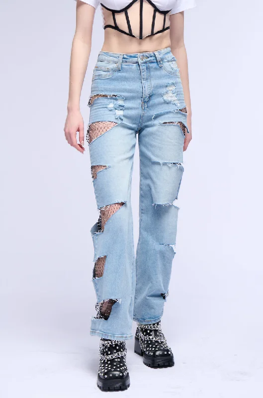 STARSTRUCK RHINESTONE RELAXED JEANS