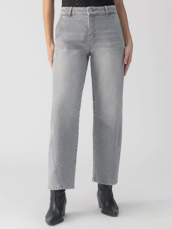 Twisted Seam Standard Rise Jeans Barrel Grey Mist