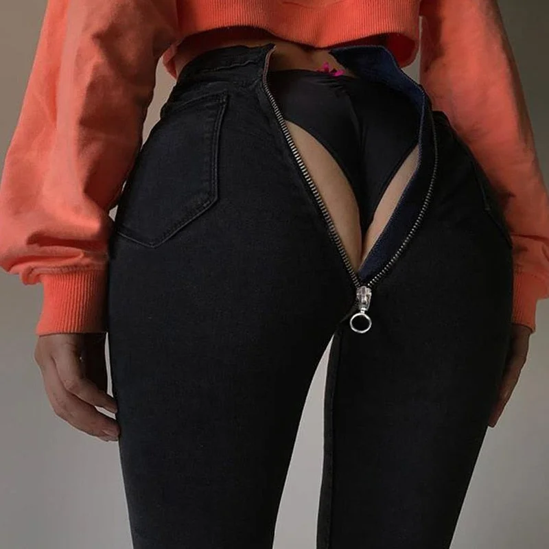 Zipper In Black Skinny 2019 New Jeans Women High Waist Push Up Black Jeans Femme Fitness Denim Pants Sexy Vintage Denim Pants